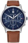 Tommy Hilfiger Herrklocka 1791629 Blå/Läder Ø44 mm