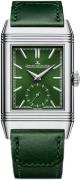 Jaeger LeCoultre Herrklocka 3978430 Reverso Tribute Grön/Läder