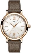 IWC Damklocka IW357414 Portofino Silverfärgad/Läder Ø34 mm