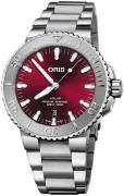 Oris 01 733 7730 4158-07 8 24 05PEB Aquis Röd/Stål Ø43.5 mm