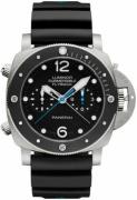 Panerai Herrklocka PAM00615 Luminor Svart/Gummi Ø47 mm