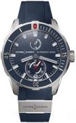 Ulysse Nardin Herrklocka 1183-170-3-93 Diver Blå/Gummi Ø44 mm