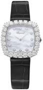 Chopard Damklocka 13A386-1106 L Heure Du Diamant Vit/Läder