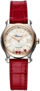 Chopard Damklocka 278573-6026 Happy Sport Silverfärgad/Läder Ø30 mm