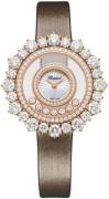 Chopard Damklocka 209436-5002 Happy Diamonds Silverfärgad/Satin Ø36