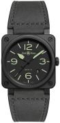 Bell & Ross Herrklocka BR0392-BL3-CE-SCA Br 03-92 Svart/Läder