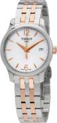 Tissot Damklocka T063.210.22.037.01 Tradition Vit/Roséguldstonat