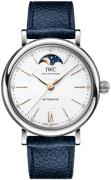 IWC Damklocka IW459601 Portofino Silverfärgad/Läder Ø37 mm