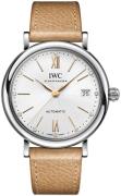 IWC Damklocka IW458601 Portofino Silverfärgad/Läder Ø37 mm