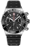 Breitling Herrklocka AB0136251B2S1 Super Chronomat B01 44 Svart/Gummi