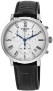 Tissot Herrklocka T122.417.16.033.00 Carson Silverfärgad/Läder Ø41