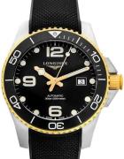 Longines Herrklocka L3.782.3.56.9 HydroConquest Svart/Gummi Ø43 mm