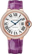 Cartier Damklocka WJBB0050 Ballon Bleu De Silverfärgad/Läder Ø36 mm