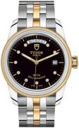 Tudor M56003-0008 Glamour Day-Date Svart/18 karat gult guld Ø39 mm