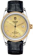 Tudor M55003-0051 Glamour Date Gulguldstonad/Läder Ø36 mm