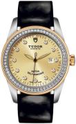 Tudor Damklocka M53023-0045 Glamour Date Gulguldstonad/Läder Ø31 mm