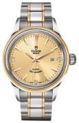 Tudor Damklocka M12103-0004 Style Champagnefärgad/18 karat gult guld