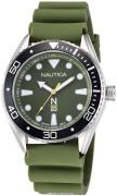 Nautica Herrklocka NAPFWF114 Grön/Gummi Ø44 mm