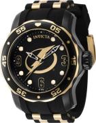 Invicta Herrklocka 42319 NHL Svart/Gulguldtonat stål Ø48 mm