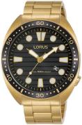 Lorus Herrklocka RH922LX9 Sports Svart/Gulguldtonat stål Ø42 mm