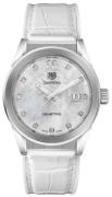 TAG Heuer Damklocka WBG1312.FC6412 Carrera Lady Vit/Gummi Ø36 mm