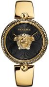 Versace Damklocka VCO100017 Palazzo Svart/Gulguldtonat stål Ø39 mm