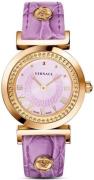 Versace Damklocka P5Q80D702S702 Vanity Lila/Läder Ø36 mm