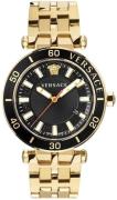 Versace Herrklocka VEZ300721 Svart/Gulguldtonat stål Ø43 mm