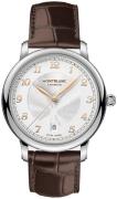 Montblanc Herrklocka 128684 Star Legacy Silverfärgad/Läder Ø39 mm