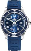 Breitling Herrklocka A17365D11C1S2 Superocean Ii 42 Blå/Gummi Ø42 mm