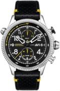 AVI-8 Herrklocka AV-4080-01 Hawker Hunter Svart/Läder Ø44 mm