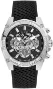 Guess Herrklocka GW0333G1 Multifunction Svart/Gummi Ø46 mm