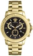 Versace Herrklocka VE2E00921 V Chrono Svart/Gulguldtonat stål Ø45 mm