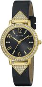 Guess Damklocka GW0473L2 Tri Luxe Svart/Läder Ø32 mm