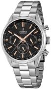 Festina Herrklocka F16820-B Svart/Stål Ø44 mm