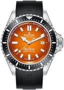 Edox Herrklocka 80120-3NCA-ODN Skydiver Orange/Gummi Ø44 mm