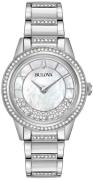 Bulova Damklocka 96L257T Crystal Vit/Stål Ø32 mm