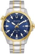 Bulova Herrklocka 98B384 Marine Star Blå/Gulguldtonat stål Ø44 mm