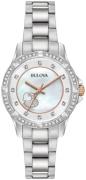 Bulova Damklocka 98L232 Crystal Vit/Stål Ø30 mm