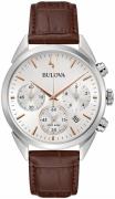 Bulova Herrklocka 96B370 Precisionist Silverfärgad/Läder Ø42 mm