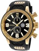 Invicta Herrklocka 25187 Jason Taylor Svart/Gulguldtonat stål Ø52 mm