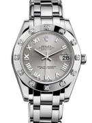 Rolex Damklocka 81319-0019 Pearlmaster 34 Silverfärgad/18 karat vitt