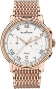 Blancpain Herrklocka 6680F-3631-MMB Villeret Vit/18 karat roséguld