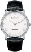 Blancpain Herrklocka 6632-1542-55A Villeret Silverfärgad/Läder Ø40