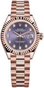 Rolex Damklocka 279175-0019 Lady-Datejust 28 Lila/18 karat roséguld