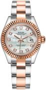 Rolex Damklocka 279171-0014 Lady-Datejust 28 Vit/18 karat roséguld