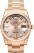 Rolex Herrklocka 118205F-0061 Day-Date 36 Rosa/18 karat roséguld