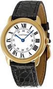 Cartier Damklocka W6700355 Ronde Solo Silverfärgad/Läder Ø29.5 mm