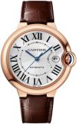 Cartier Herrklocka WGBB0035 Ballon Bleu De Silverfärgad/Läder Ø40