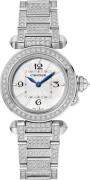 Cartier Damklocka WJPA0019 Pasha De Vit/Diamantinfattad Ø30 mm